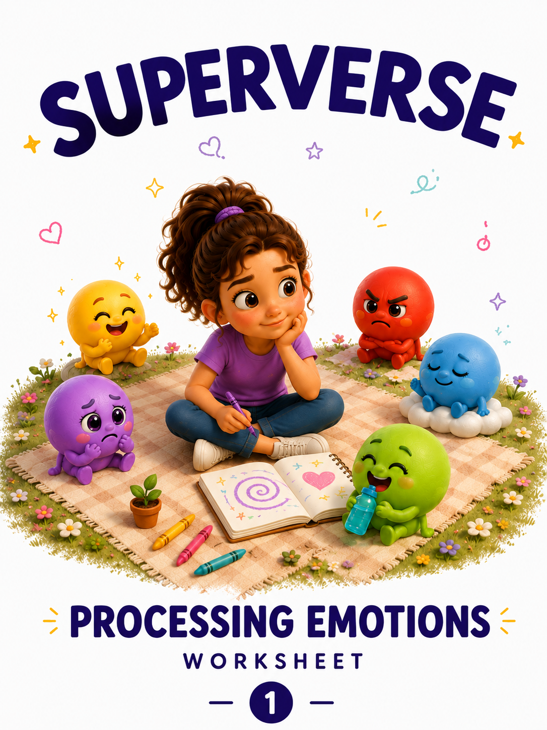 Fun FREE Printable Emotional Regulation WorkSheet: Processing 1