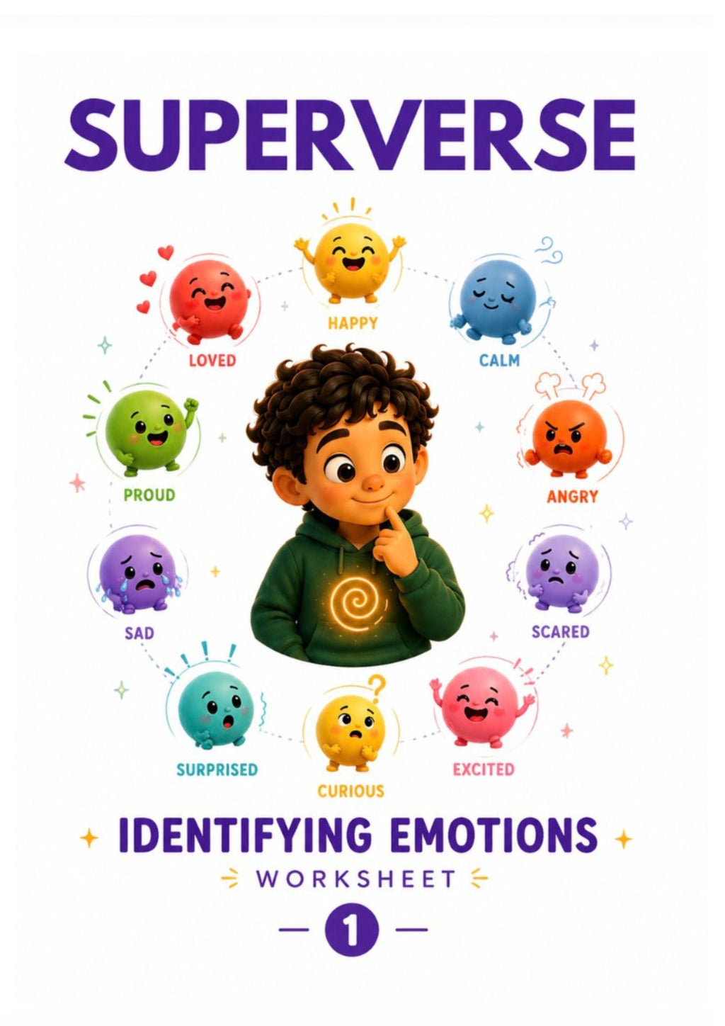 Fun FREE Printable Emotional Regulation WorkSheet: Identification 1