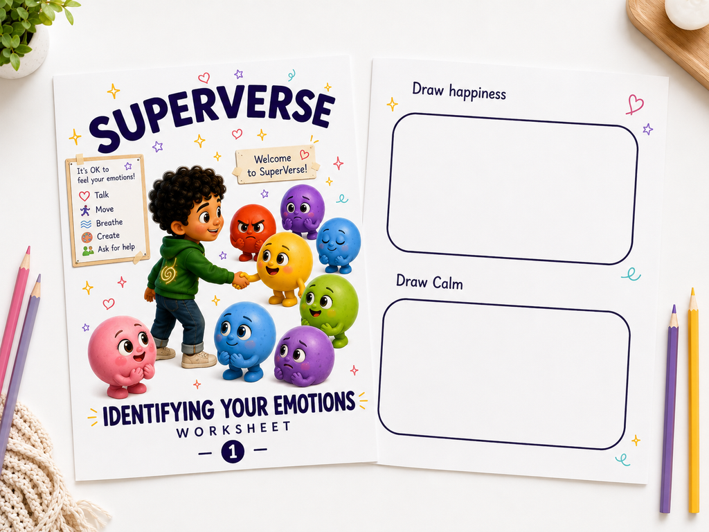 Fun FREE Printable Emotional Regulation WorkSheet: Identification 1