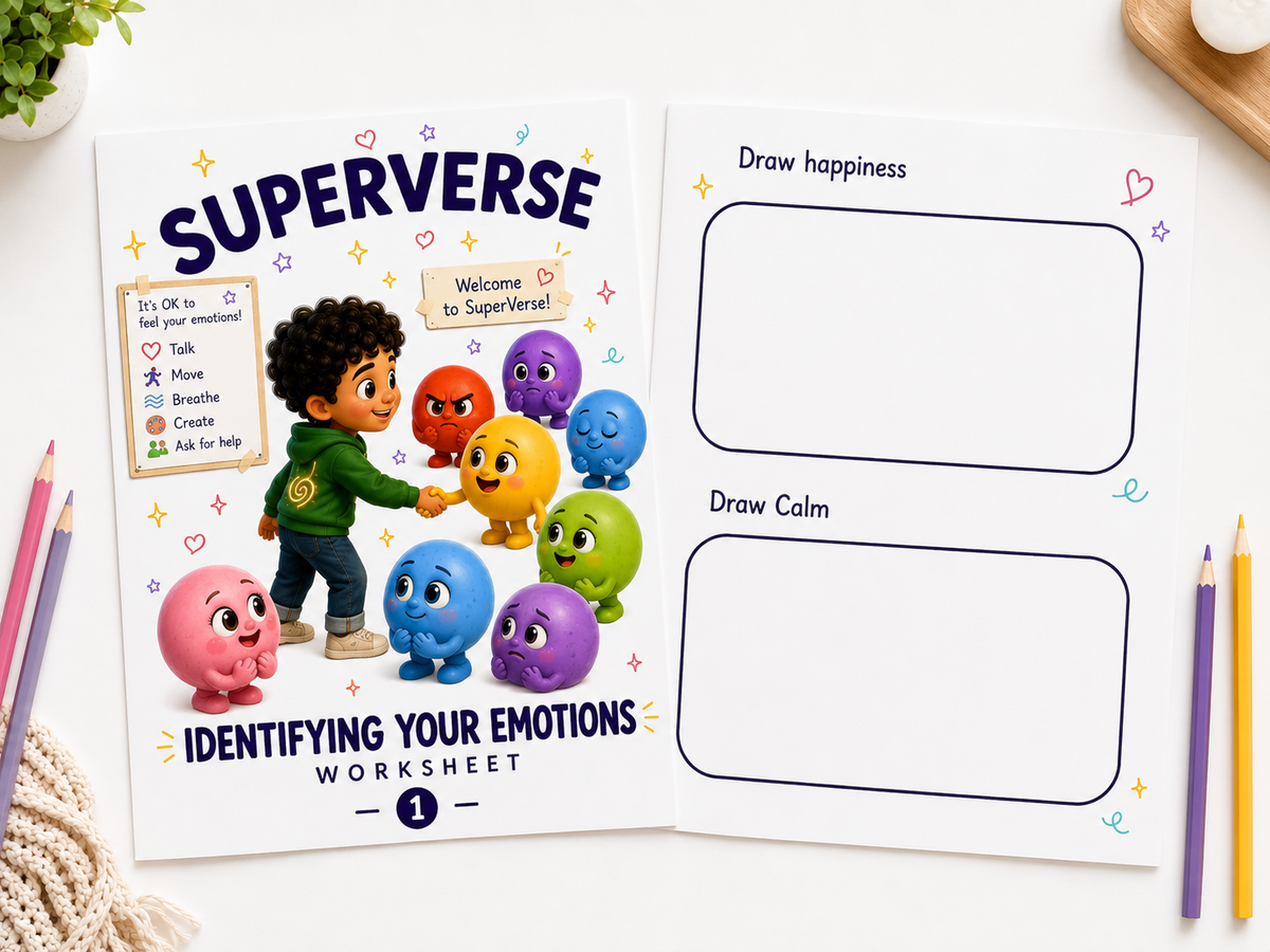 Fun FREE Printable Emotional Regulation WorkSheet: Identification 1