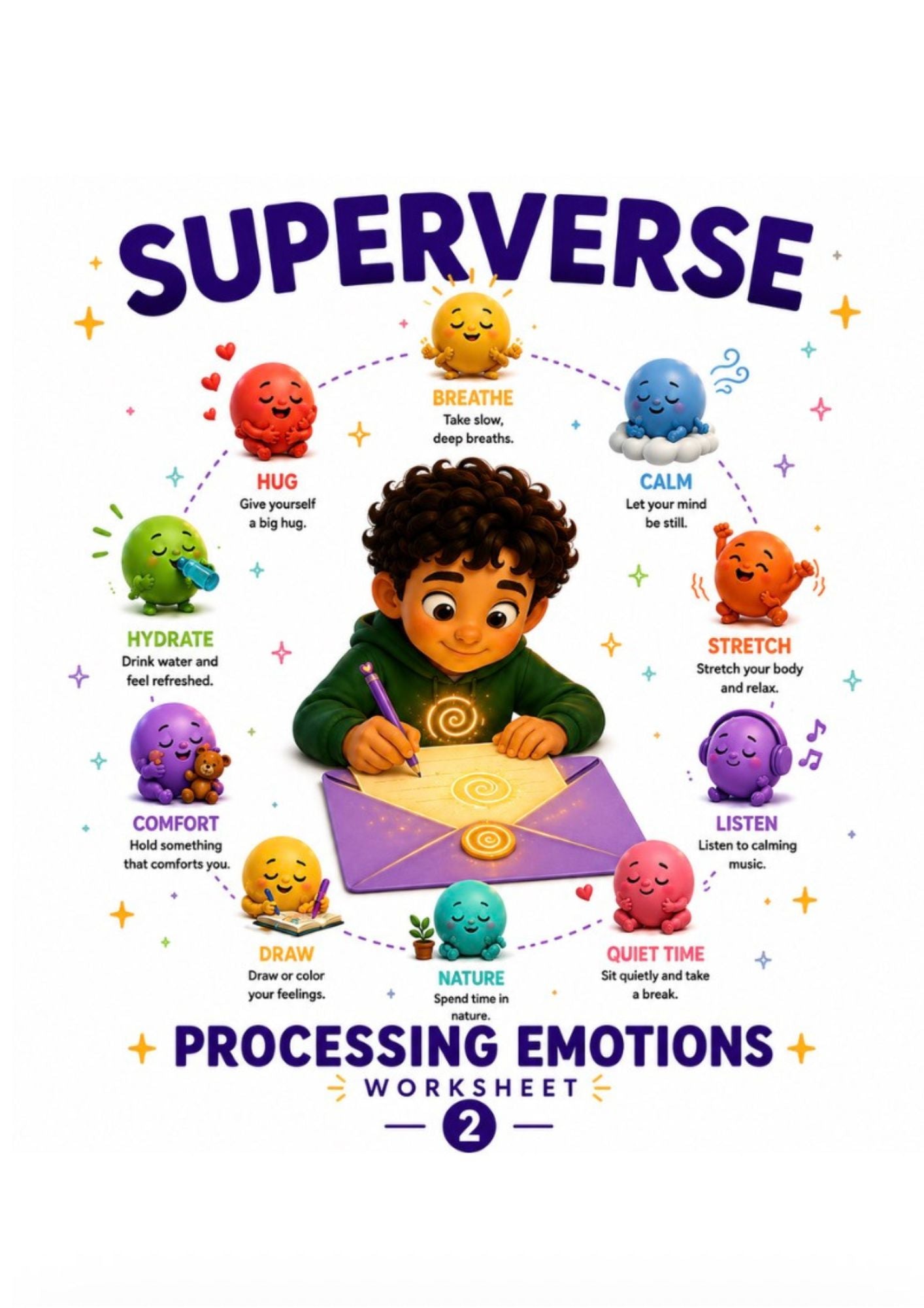 Fun FREE Emotional Regulation WorkSheet: Processing 2
