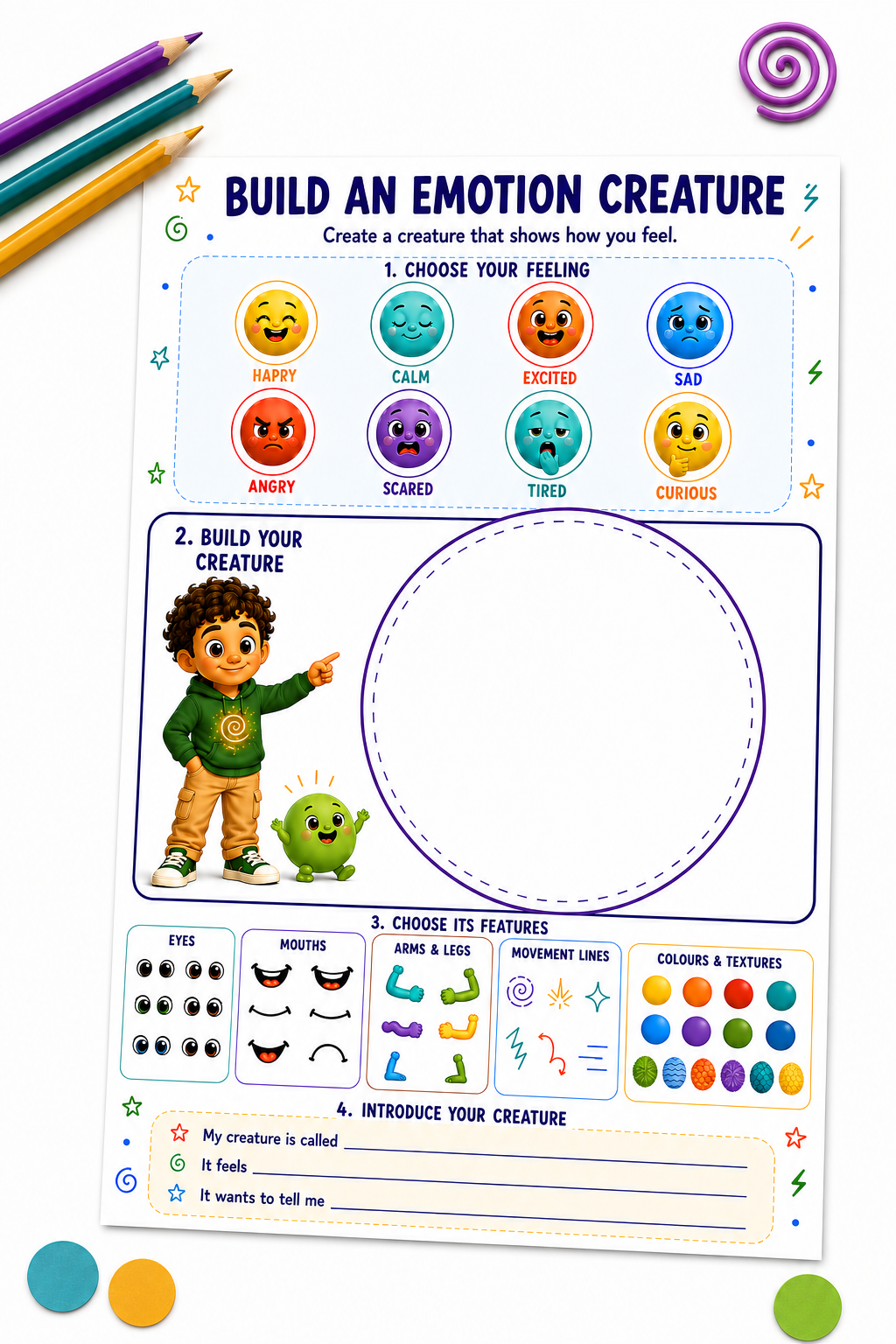Fun FREE Expressing Your Emotions WorkSheet