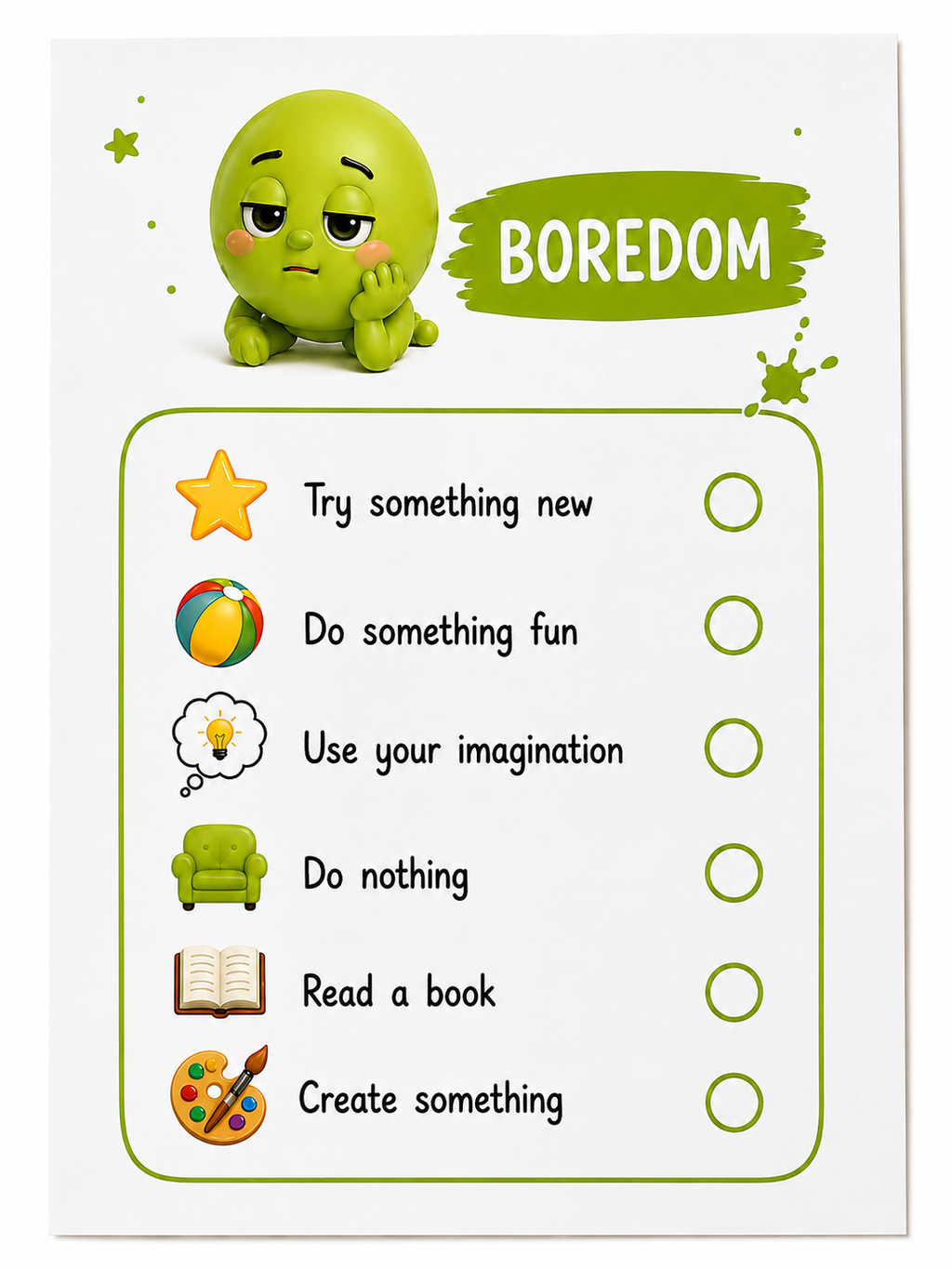 Fun FREE Printable Emotional Regulation WorkSheet: Processing 3