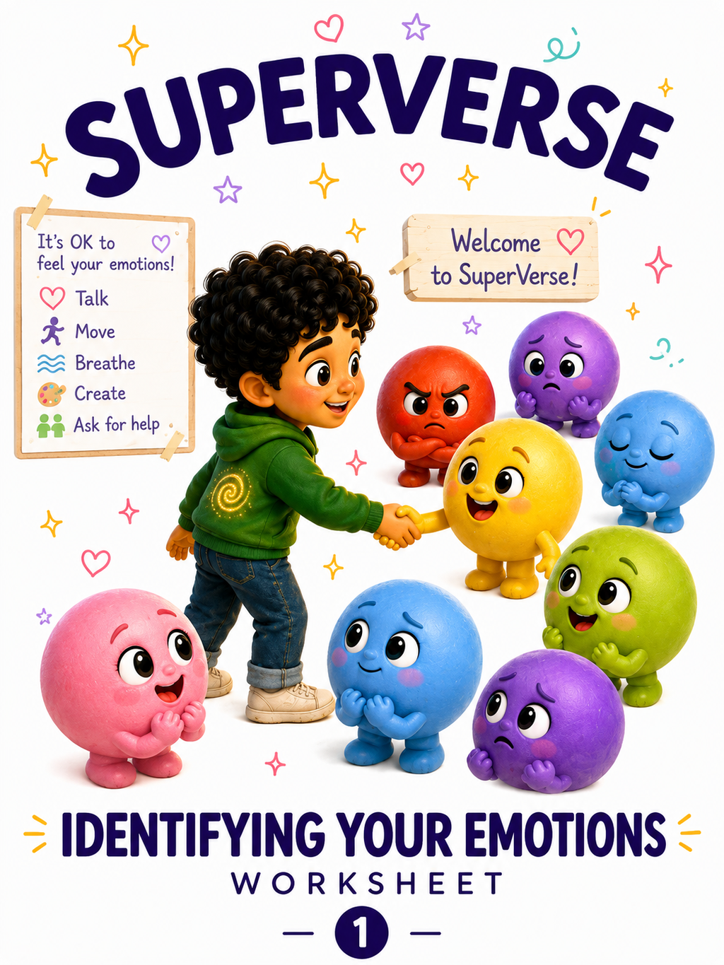Fun FREE Printable Emotional Regulation WorkSheet: Identification 1