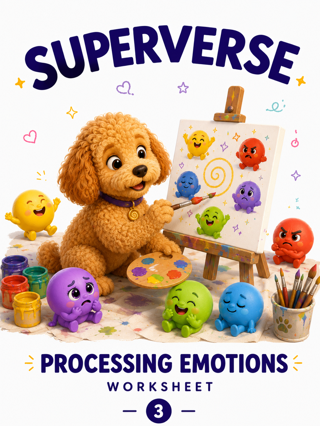 Fun FREE Printable Emotional Regulation WorkSheet: Processing 3